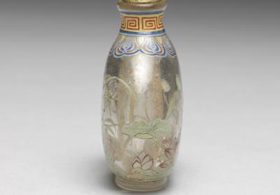 图片[2]-Transparent glass-body painted enamel snuff bottle with a lotus-blossom design, Qianlong reign (1735-1796), Qing dynasty-China Archive